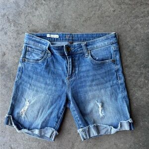 Kut from the Kloth Light Blue Distressed Jean Shorts